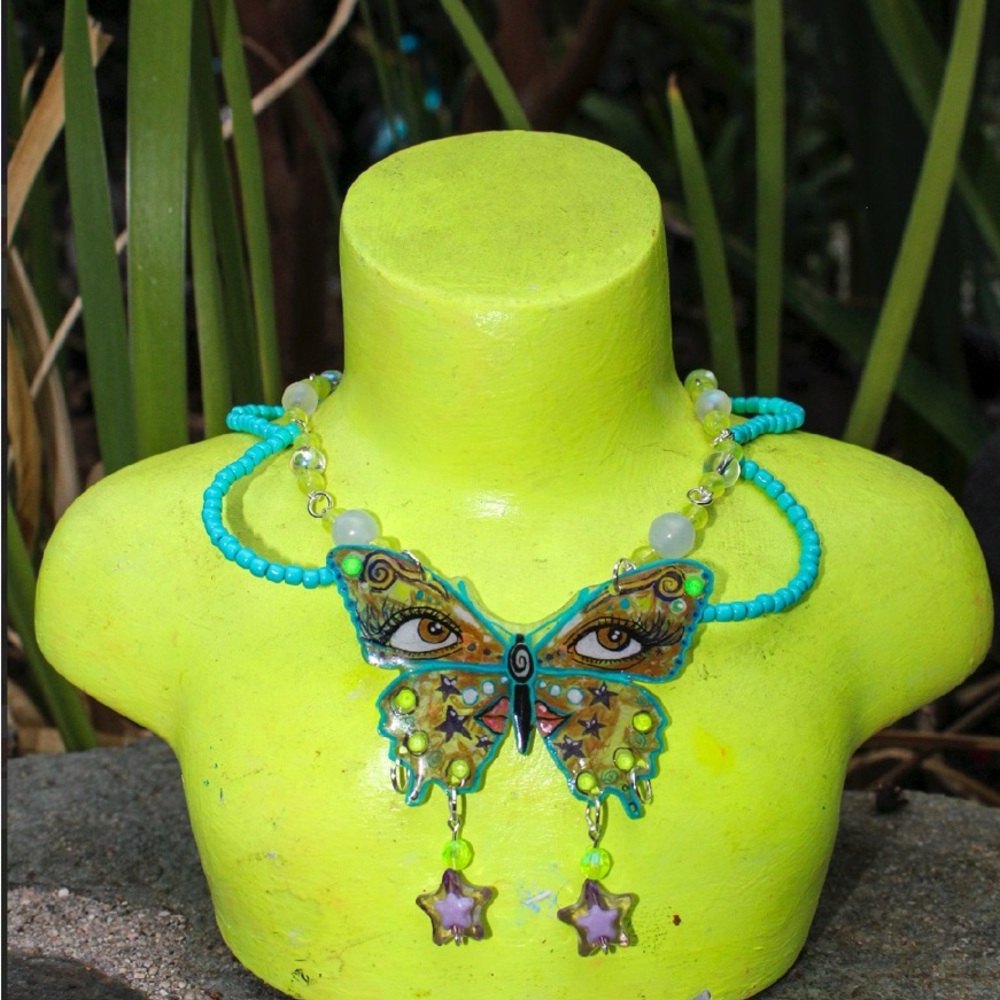 Colorful Butterfly Necklace